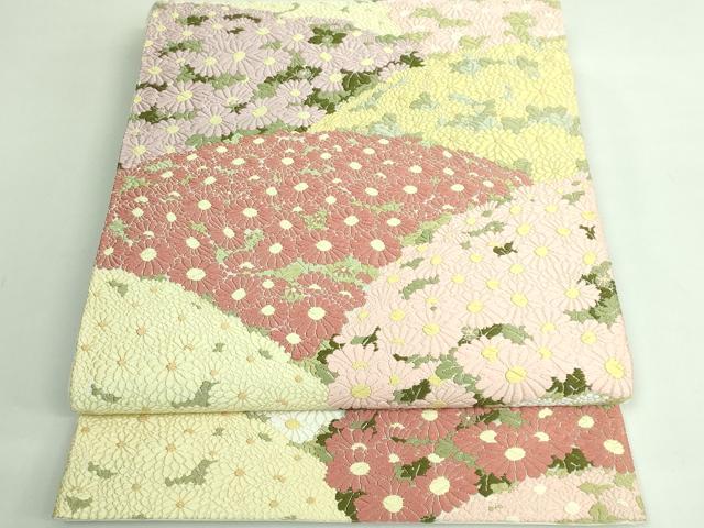 平和屋着物●極上 山口美術織物 皇室 伊勢神宮御用 西陣織 六通柄袋帯 唐織 菊御苑文 金糸 逸品 DZAB3341kh6