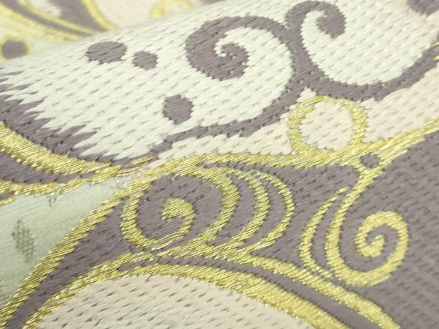 平和屋着物●極上 山口美術織物 皇室 伊勢神宮御用 西陣織 六通柄袋帯 唐織 琳派切金流水文 金銀糸 逸品 DZAB3343kh6