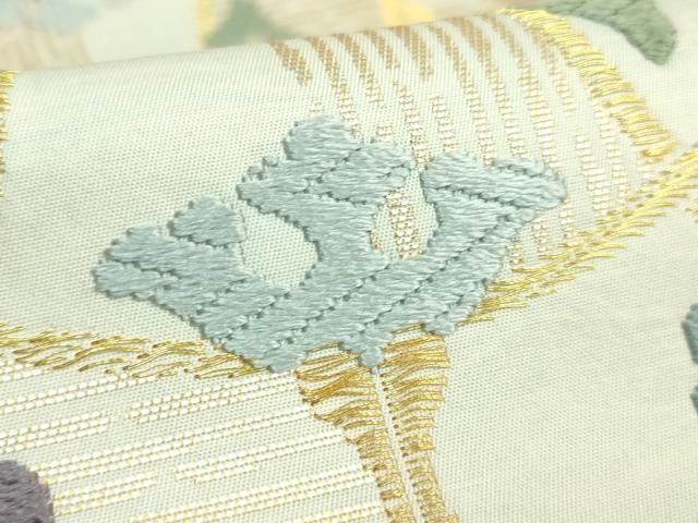 平和屋着物●極上 山口織物金織 九寸名古屋帯 唐織 吉祥文 金糸 逸品 DZAB3359kh6