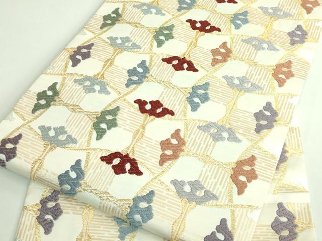 平和屋着物●極上 山口織物金織 九寸名古屋帯 唐織 吉祥文 金糸 逸品 DZAB3359kh6