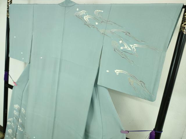 平和屋本店●極上 本加賀友禅作家 松井眞夫 訪問着 川波こぼれ桜 やまと金ラベル 証紙付き 逸品 DZAB3428kh6
