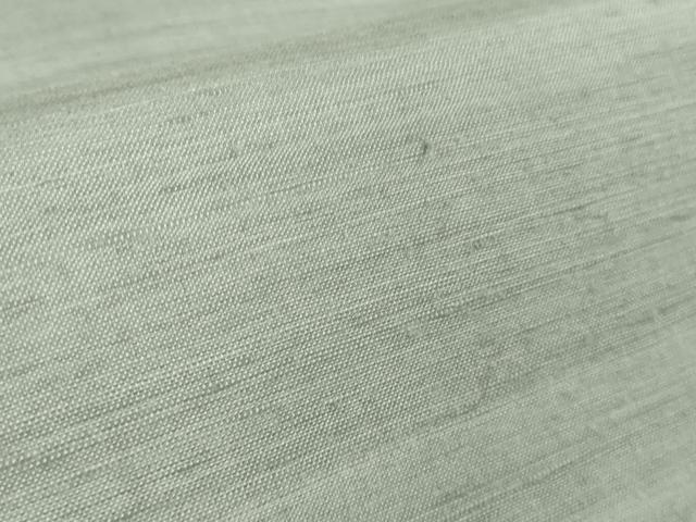 平和屋本店●希少 重要無形文化財 本場久米島紬 ゆうな染 手織 草木染 泥染 油崎キク作 色無地 白梅鼠色 証紙付き 逸品 DZAB3444kh6