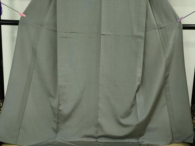 平和屋着物▽極上 本塩沢 単衣 色無地 丼鼠色 逸品 未使用 DZAB3450kh6