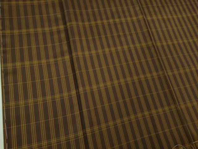 平和屋着物●極上 本場米沢八丈 紬 格子 証紙付き 逸品 未使用 DZAB3483kh6