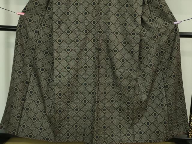 平和屋着物●希少 本場大島紬 龍郷絣 逸品 DZAB3490kh6