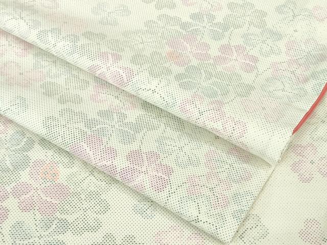 平和屋着物●極上 本場大島紬 白大島 9マルキ クローバー てんとう虫 逸品 DZAB3492kh6