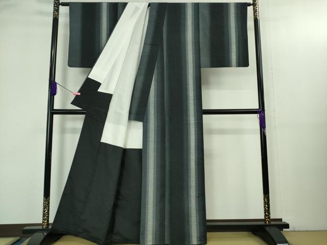 平和屋着物●極上 本場眞綿絢結城紬 間道 証紙付き 逸品 DZAB3497kh6