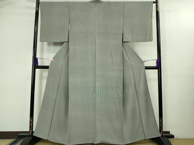 平和屋着物●極上 伝統工芸士 砂川健一 江戸小紋 万筋 藍墨茶色×灰青色 逸品 DZAB3508kh6