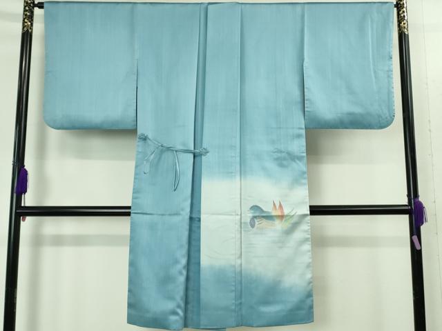 平和屋着物∞極上 道中着 ロング丈 鴛鴦 暈し染め 逸品 DZAB3528kh6