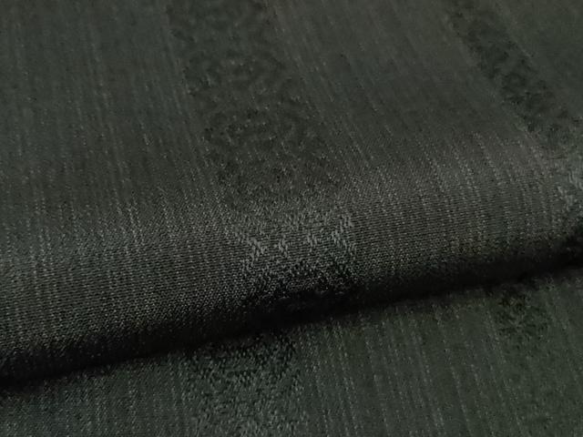 平和屋着物●極上 献上紬 博多織 青褐色地 逸品 DZAB3535kh6