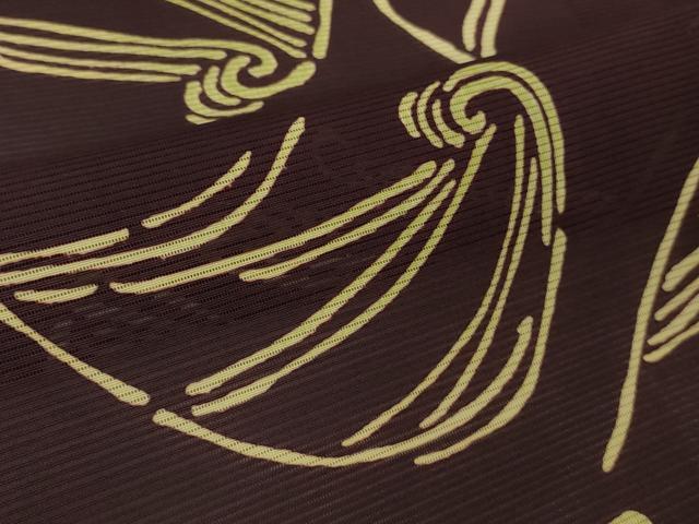 平和屋本店*極上 夏物 銀座 志ま亀 小紋 絽 紫紺色地 たとう紙付き 逸品 DZAB3542kh6