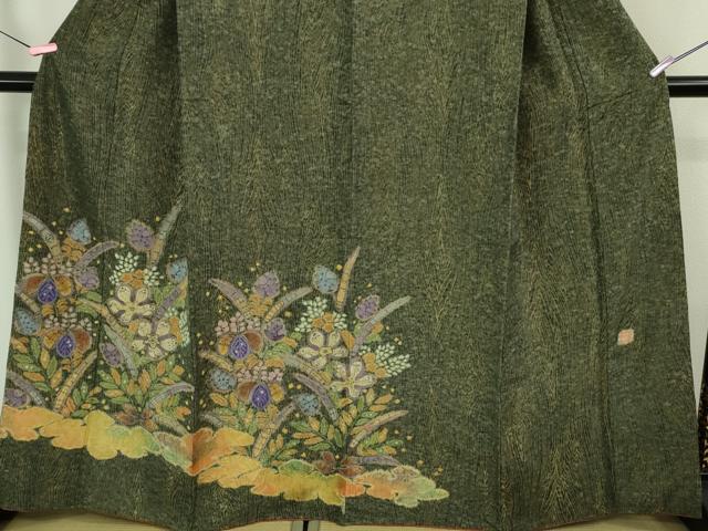平和屋本店●最高級 初代 久保田一竹 幻の辻が花 色留訪問着 天平 金通し地 共箱付き 逸品 DZAB3543kh6
