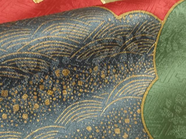 平和屋本店●極上 皇室献上作家 藤井寛 振袖・長襦袢(無双仕立て)セット 駒刺繍 雲重ね 金彩 逸品 DZAB3547kh6