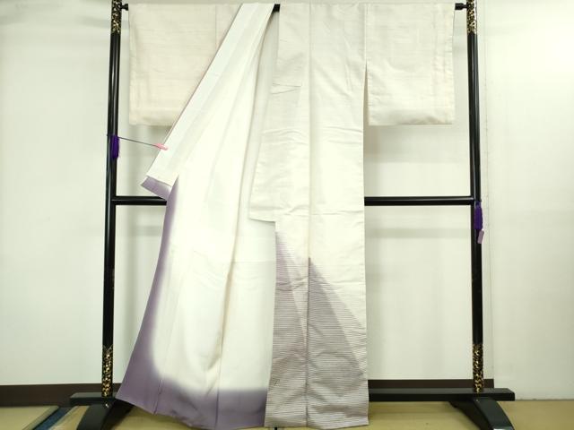 平和屋本店●極上 五代目・諏訪好風 訪問着 紬 野々花染 逸品 DZAB3587kh6
