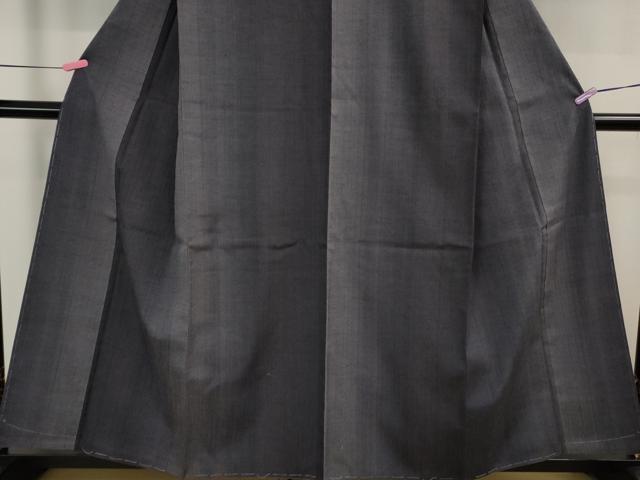 平和屋本店●極上 本場結城紬 重要無形文化財 間道 証紙付き 逸品 未使用 DZAB3593kh6