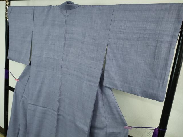 平和屋本店●極上 浦野理一 経節紬 色無地 紅掛花色 逸品 DZAB3594kh6