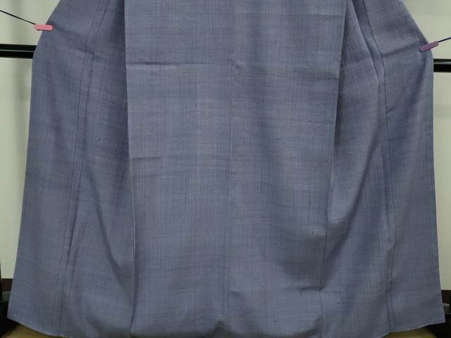 平和屋本店●極上 浦野理一 経節紬 色無地 濃い藤紫色 逸品 未使用 DZAB3595kh6