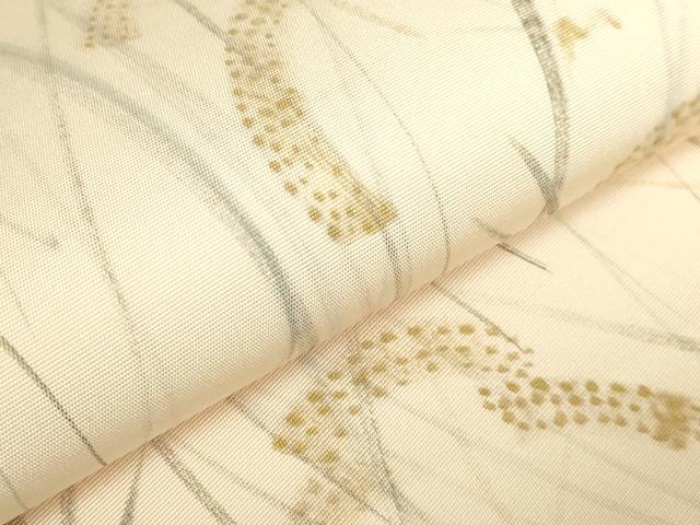 平和屋着物●極上 塩瀬 九寸名古屋帯 手描き 吉岡 女郎花 金彩 逸品 DZAB3624kh6