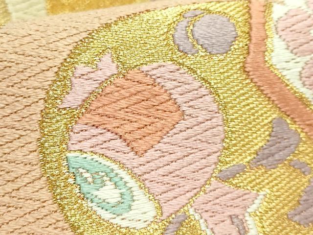 平和屋着物●極上 西陣 川島織物 六通柄 本袋帯 唐織 宝尽くし 松竹梅 金糸 逸品 DZAB3646kh6