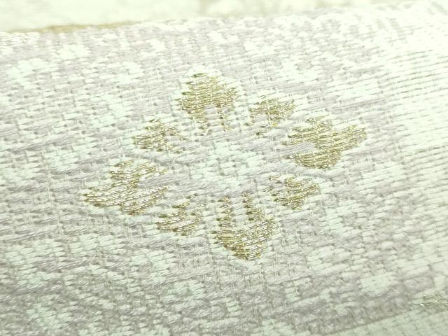 平和屋着物●極上 六通柄袋帯 市松花菱文 金銀糸 逸品 DZAB3672kh6