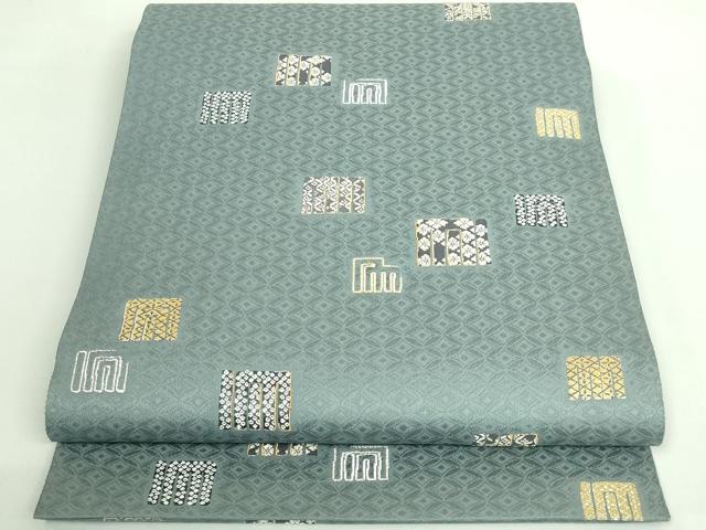 平和屋着物●極上 西陣の名門 加納幸謹製 六通柄袋帯 花源氏香 金銀糸 逸品 DZAB3685kh6
