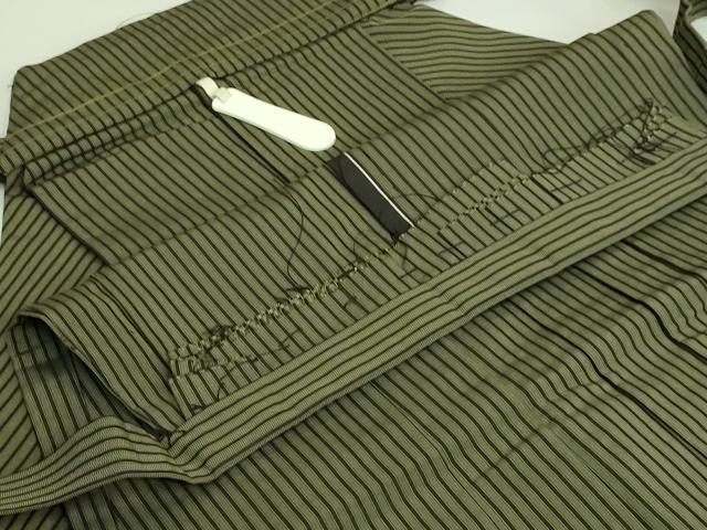 平和屋着物●極上 男性 馬乗り袴 縞 逸品 DZAB3691kh6