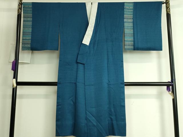 平和屋着物●上質な長襦袢 無双仕立て 京友禅 藍色 反端付き 逸品 DZAB3699kh6