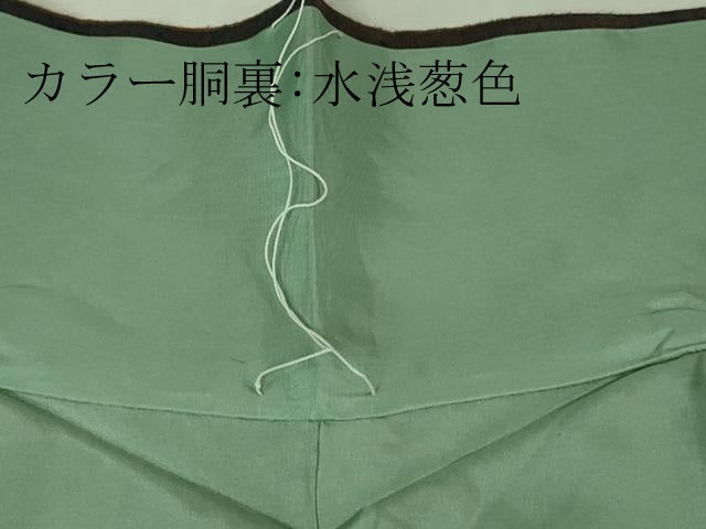 平和屋本店●極上 郡上紬 草木染 間道 逸品 DZAB3736kh6
