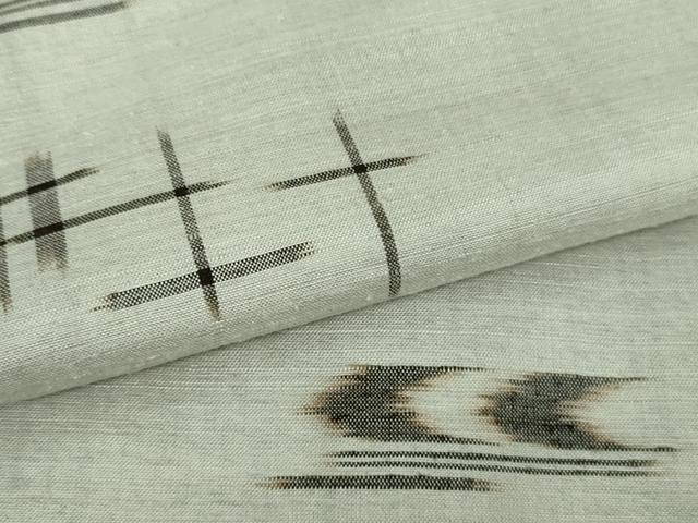 平和屋本店▽希少 重要無形文化財 本場久米島紬 単衣 ゆうな染 手織 逸品 DZAB3737kh6