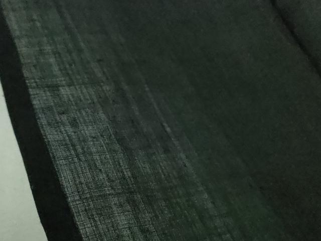 平和屋本店*極上 夏物 重要無形文化財 本場宮古上布 苧麻 無地 濃鉄紺色 たとう紙付き 逸品 DZAB3750kh6