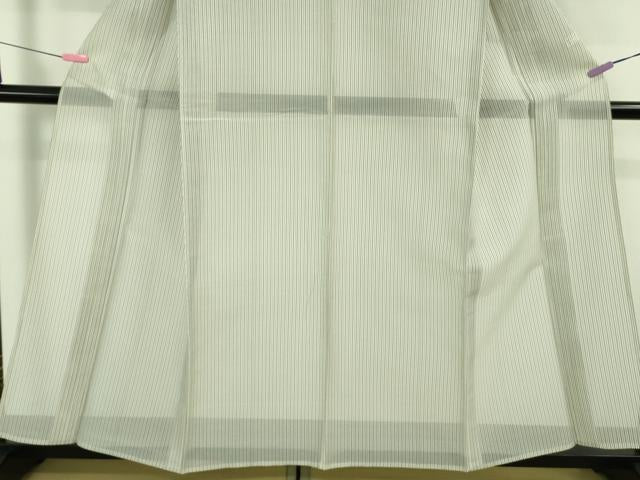 平和屋本店*極上 夏物 本場縞大島紬 夏大島 縞 堀之内織物謹製 証紙付き 逸品 DZAB3763kh6