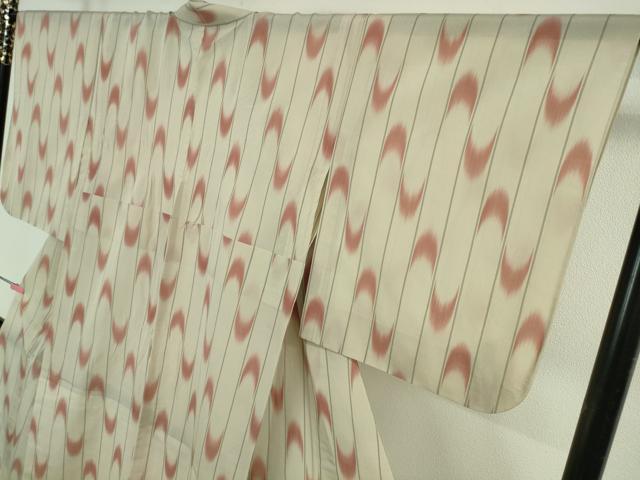 平和屋着物*極上 夏物 伝統工芸品 明石縮 間道 証紙付き 逸品 DZAB3771kh6