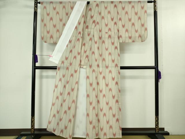 平和屋着物*極上 夏物 伝統工芸品 明石縮 間道 証紙付き 逸品 DZAB3771kh6