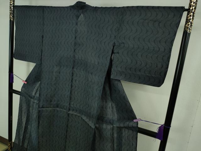 平和屋本店*極上 夏物 重要無形文化財 本場宮古上布 苧麻 流水文 逸品 DZAB3780kh6
