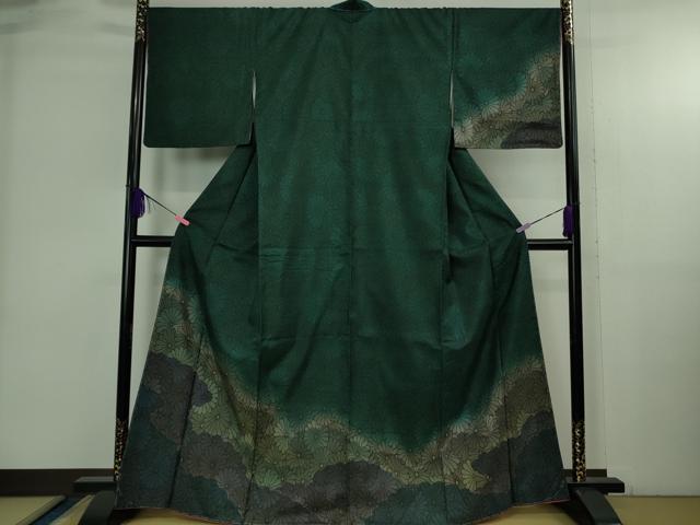 平和屋着物●極上 都喜ヱ門 本場大島紬 訪問着 藤絹織物謹製 菊尽くし 逸品 未使用 DZAB3803kh6