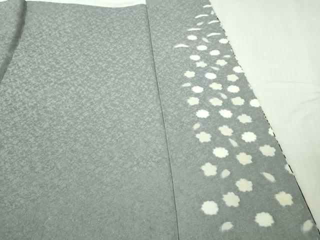 平和屋本店●極上 訪問着 東雲絞り 相良刺繍 流水花文 暈し染め 金糸 銀通し地 ロング丈 逸品 未使用 DZAB3811kh6
