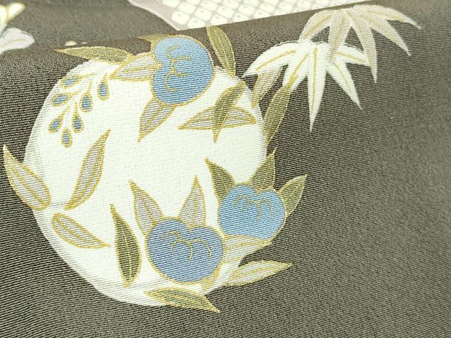 平和屋着物●極上 訪問着 駒刺繍 地紙吉祥花丸文 金彩 逸品 DZAB3820kh6