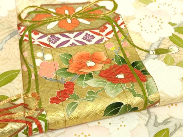 平和屋本店●極上 振袖 駒刺繍 貝桶枝桜 蜂蜜色地 金彩 逸品 DZAB3821kh6