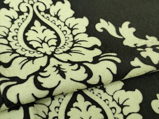 平和屋本店●極上 訪問着 正倉院花文 黒地 逸品 DZAB3836kh6