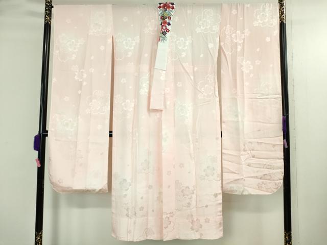 平和屋本店●極上 中国三大刺繍 相良刺繍 振袖・長襦袢(無双仕立て・半衿刺繍)セット 駒刺繍 地紙花文 金彩 逸品 DZAB3844kh6