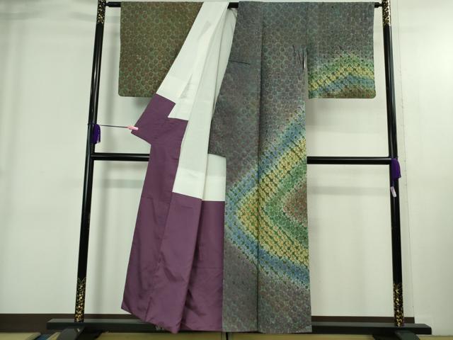 平和屋着物●極上 菅原工房 菅原結作 漢方染紬 訪問着 逸品 DZAB3845kh6
