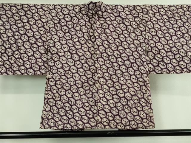 平和屋本店#極上 岩手の匠 草紫堂 南部絞り 紫根染 綿 羽織 逸品 DZAB3866kh6