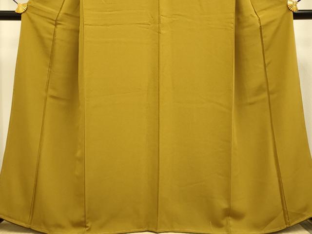 平和屋着物●極上 色無地 濃い山吹色 逸品 未使用 DZAB3867kh6