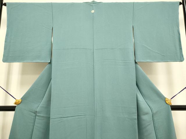 平和屋着物●極上 色無地 錆鼠色 縮緬地 逸品 未使用 DZAB3868kh6
