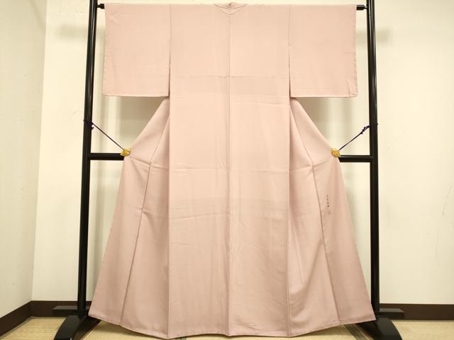 平和屋着物●極上 京加賀友禅 百貫達雄監修 色無地 濃い珊瑚色 やまと誂製 逸品 未使用 DZAB3873kh6