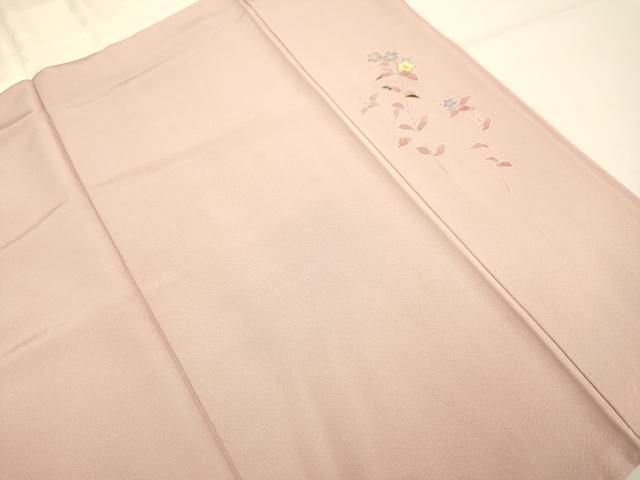 平和屋着物●極上 京加賀友禅 百貫達雄監修 色無地 濃い珊瑚色 やまと誂製 逸品 未使用 DZAB3873kh6