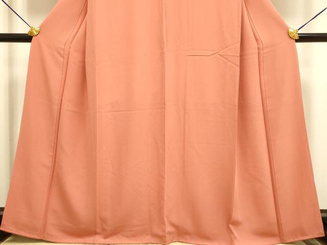平和屋着物●極上 色無地 紅樺色 逸品 未使用 DZAB3878kh6