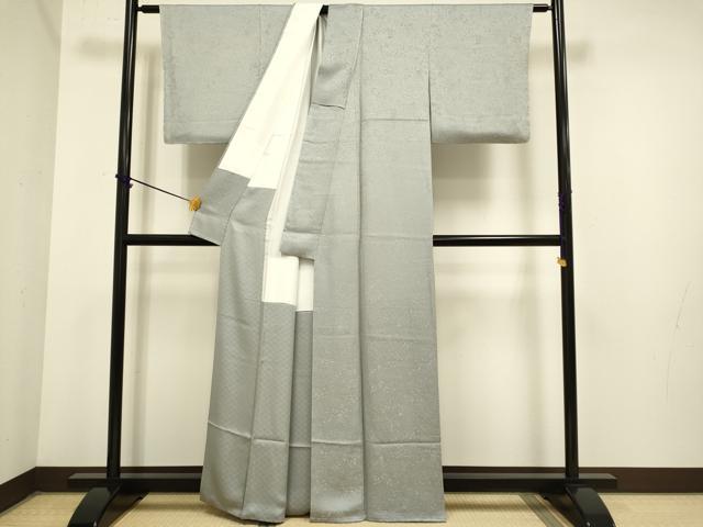 平和屋着物●極上 色無地 人物風景花地紋 潤色 逸品 未使用 DZAB3885kh6