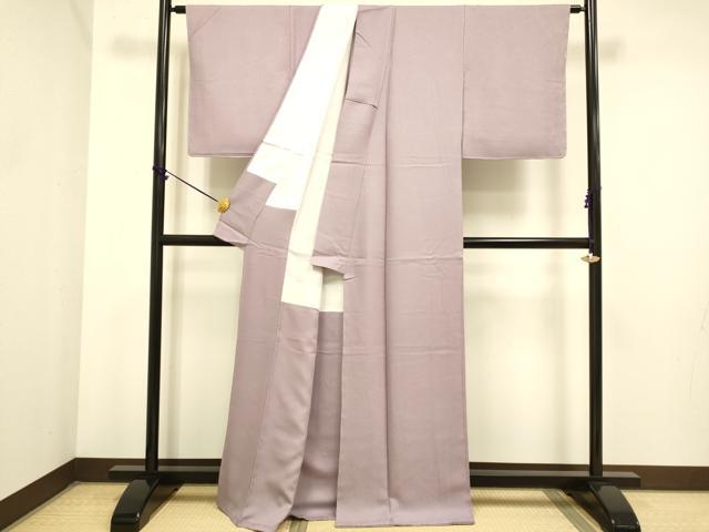 平和屋着物●極上 色無地 梅鼠色 逸品 未使用 DZAB3894kh6