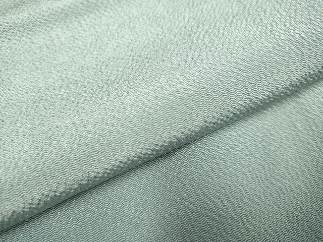 平和屋着物●極上 色無地 濃い灰青色 縮緬地 逸品 未使用 DZAB3895kh6
